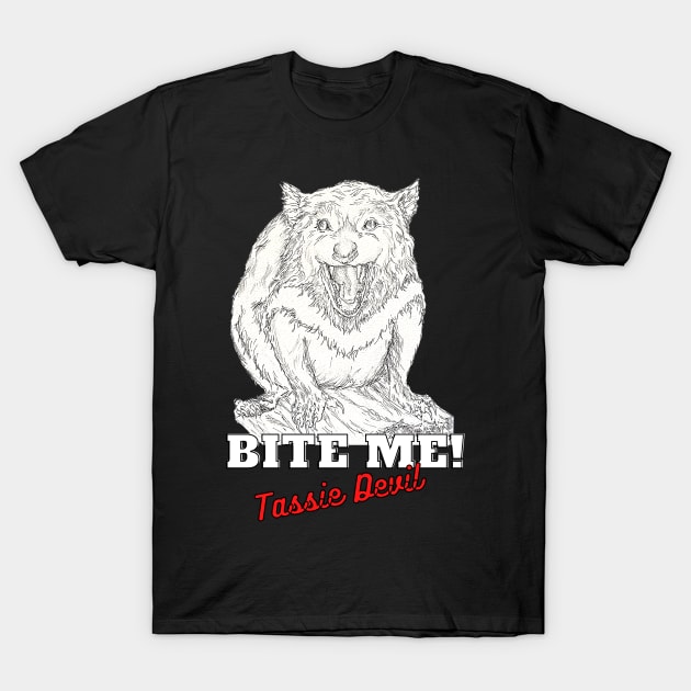 Bite Like a Tassie Devil T-Shirt by AussieLogic